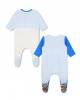 White & blue babygrows for boys