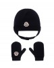 Wool hat and mittens set