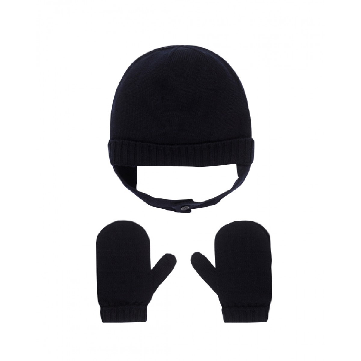 Wool hat and mittens set