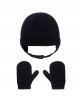 Wool hat and mittens set