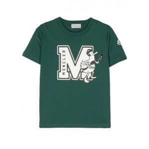 Cotton logo T-shirt in green