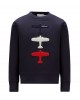 Sweatshirt with aeroplane motif