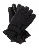 Padded ski gloves with leather details