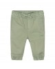 Green cotton twill trousers for baby boy