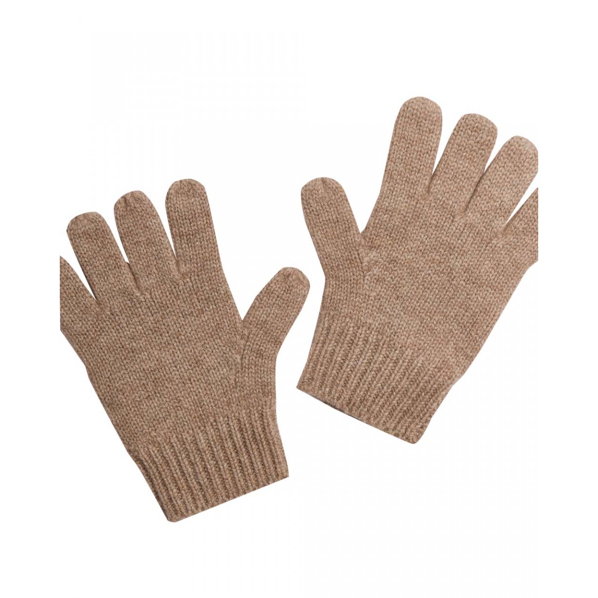Birk beige cashmere gloves