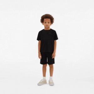 Burberry EKD cotton T-shirt in black