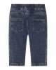 Logo print denim trousers