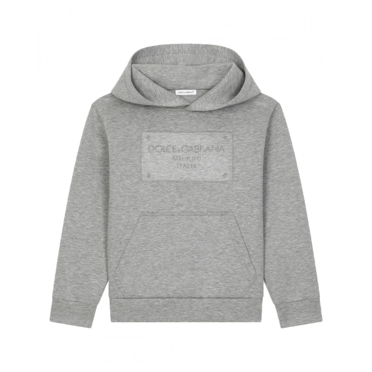 Neoprene hoodie with embossed tag