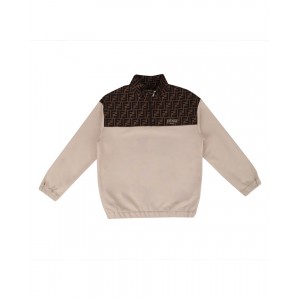 Beige sweatshirts for boys with FF logo motif