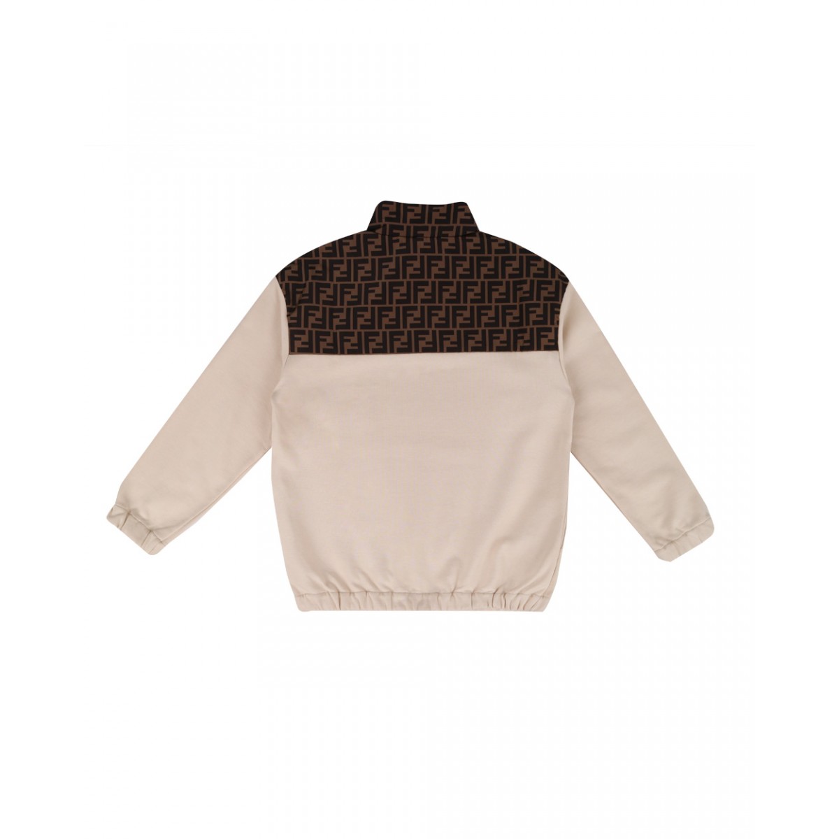 Beige sweatshirts for boys with FF logo motif