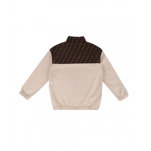 Beige sweatshirts for boys with FF logo motif