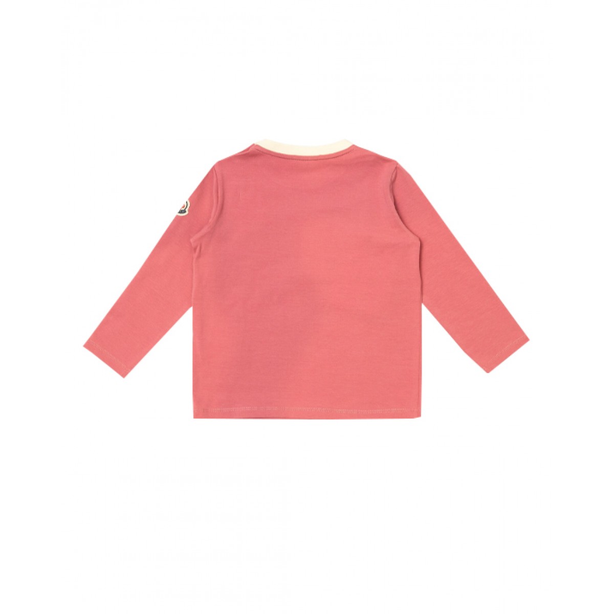 Pink long-sleeve cotton T-shirt