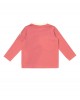 Pink long-sleeve cotton T-shirt