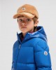 Plush baseball cap in beige