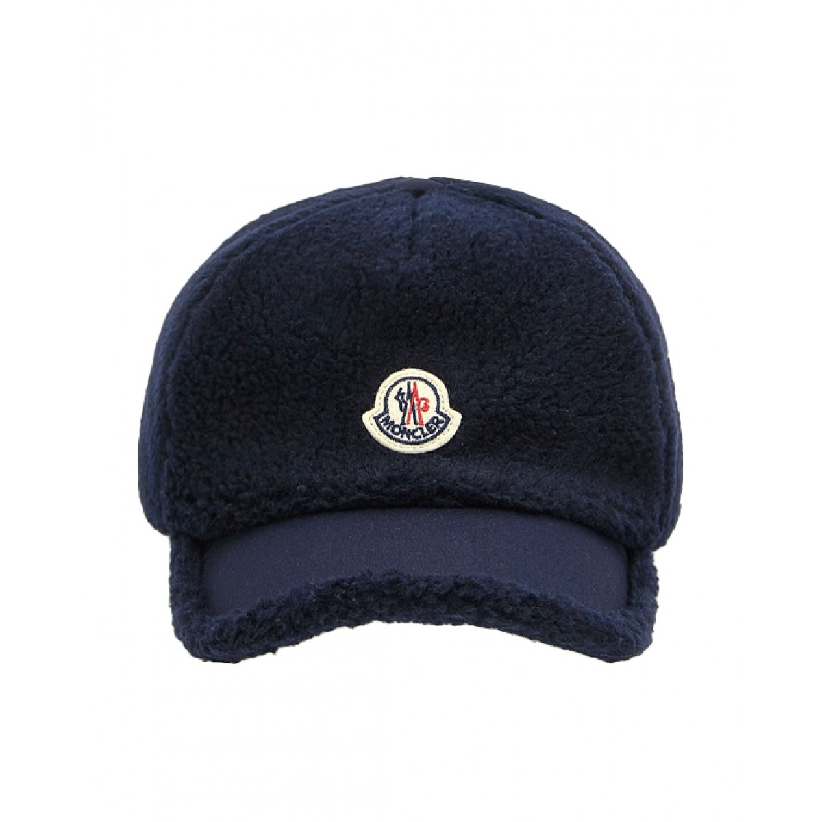 Plush baseball cap in navy