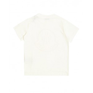 White cotton T-shirt with logo