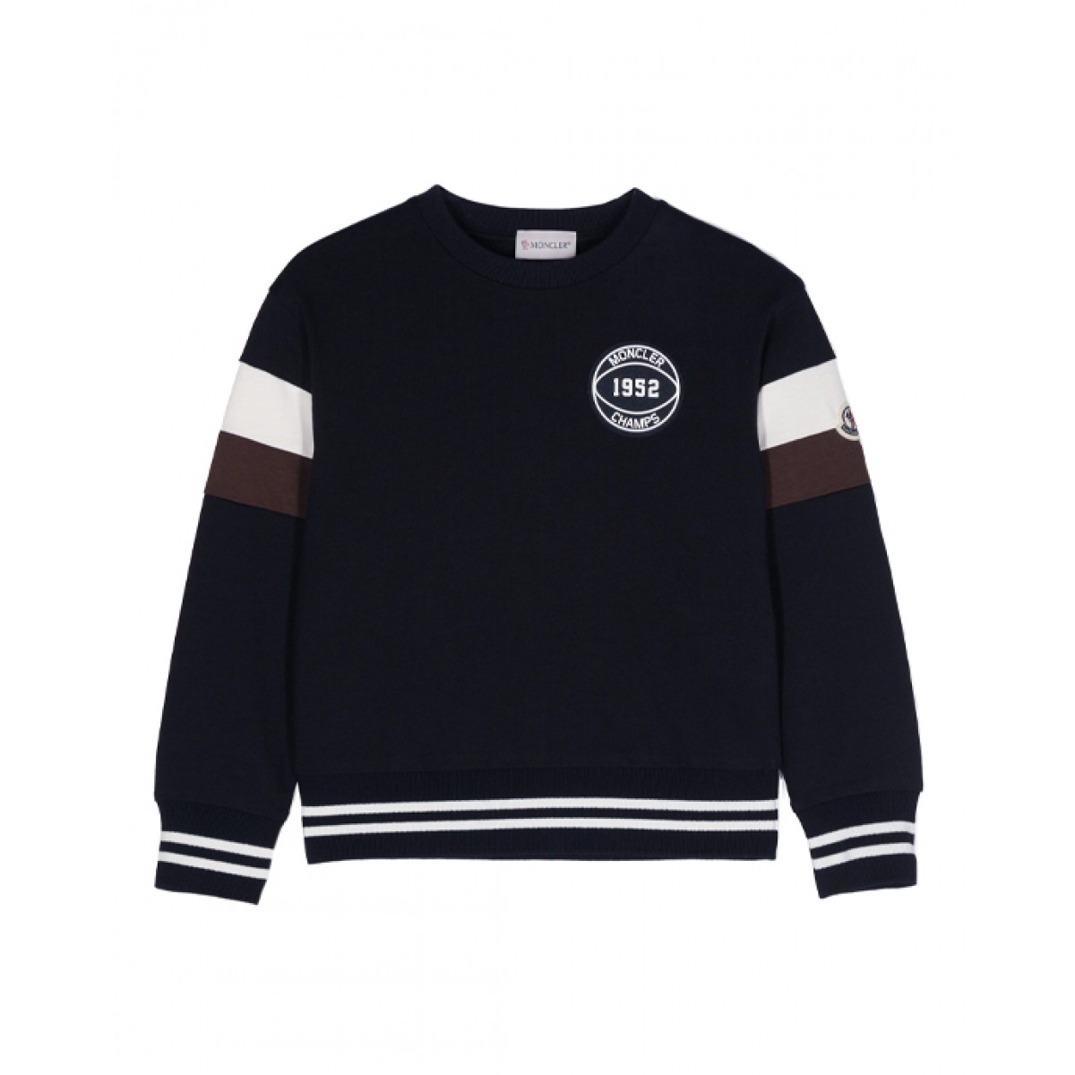 Navy cotton sweatshirt with logo