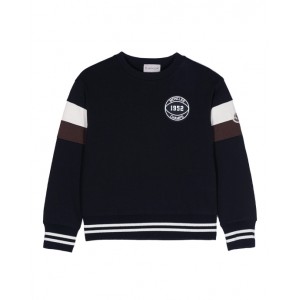 Navy cotton sweatshirt with logo
