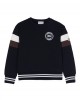 Navy cotton sweatshirt with logo
