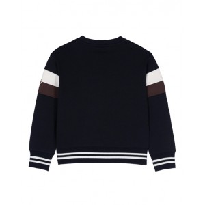 Navy cotton sweatshirt with logo
