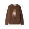 Berlioz jacquard sweater with hand-embroidered cashmere dog