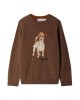 Berlioz jacquard sweater with hand-embroidered cashmere dog