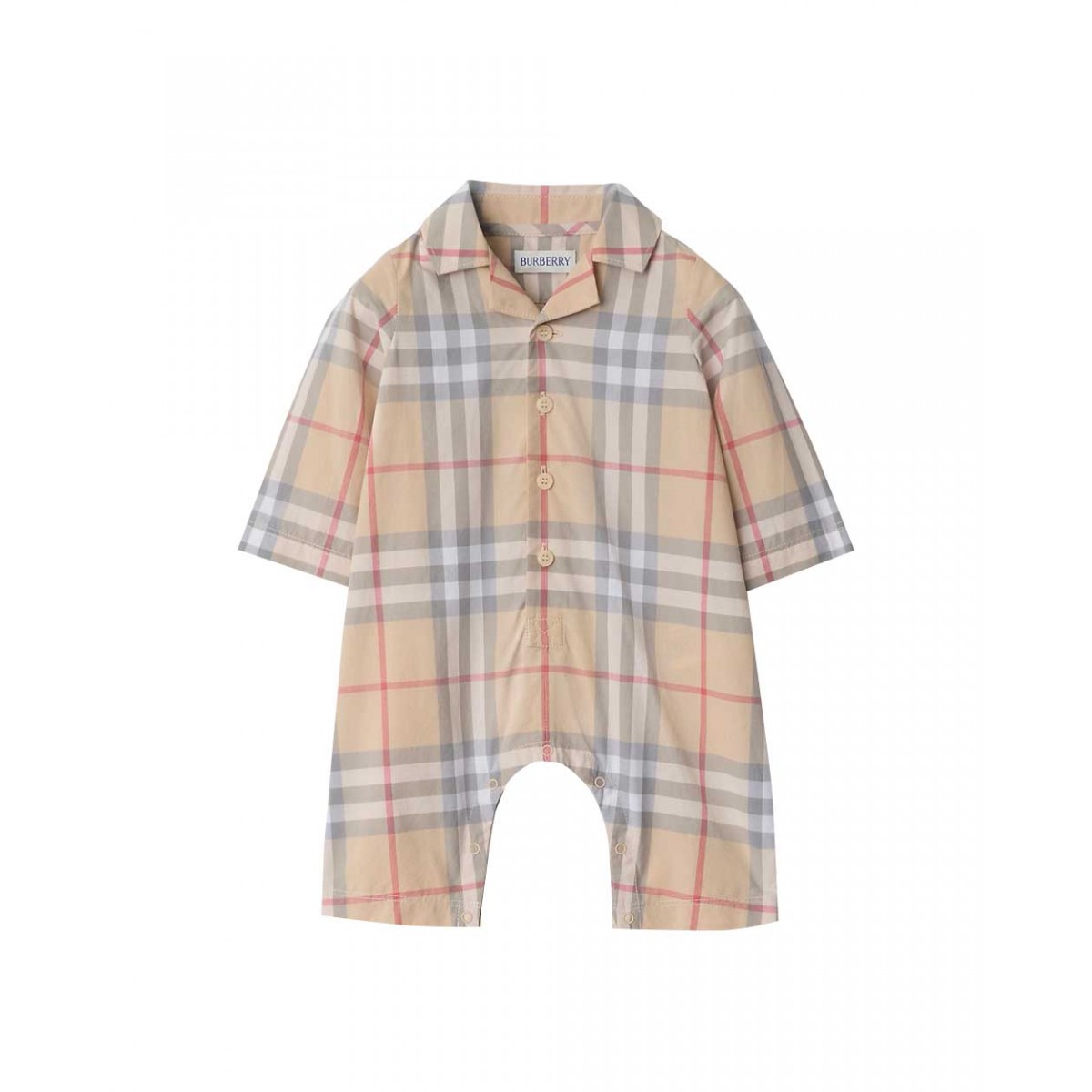 Cotton check jumpsuit