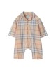 Cotton check jumpsuit