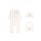 3-Piece cotton gift set with lurex DG embroidery