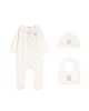 3-Piece cotton gift set with lurex DG embroidery