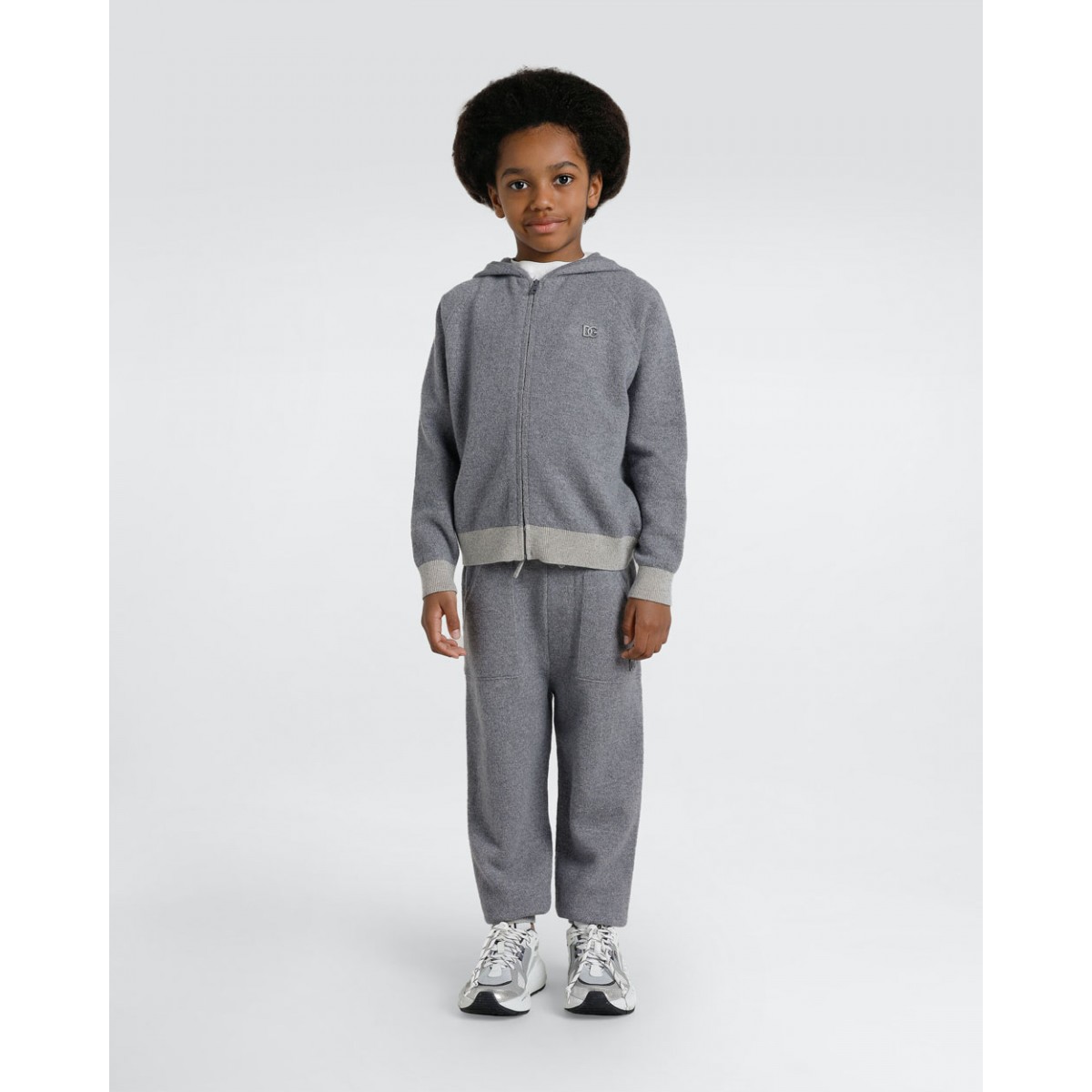 Wool and cashmere fleece cardigan