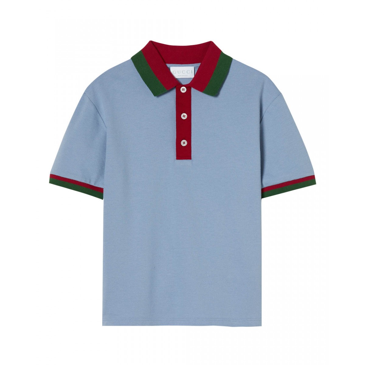 Polo shirt – blue with web trim