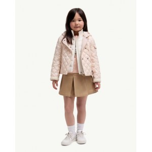 Beige pleated skirt
