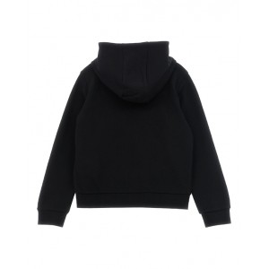 Embroidered logo hoodie in black