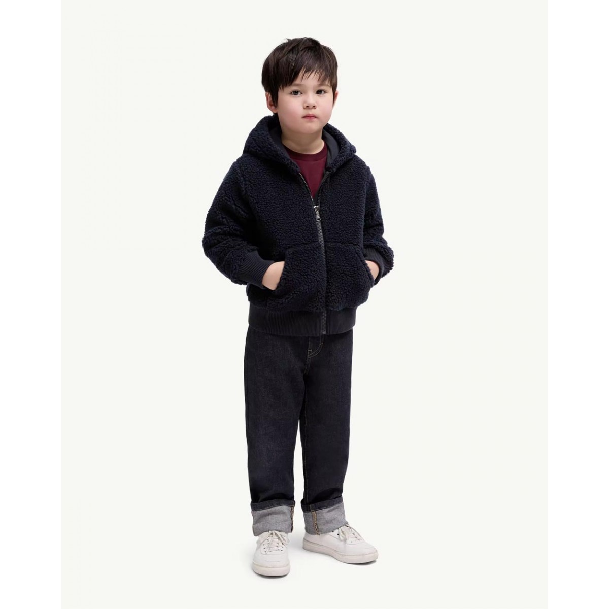 Teddy zip-up hoodie 