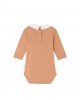 Septembre bodysuit with hand-embroidered Teddy bear collar
