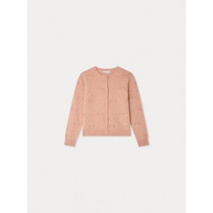 Knitted cardigan with cherries