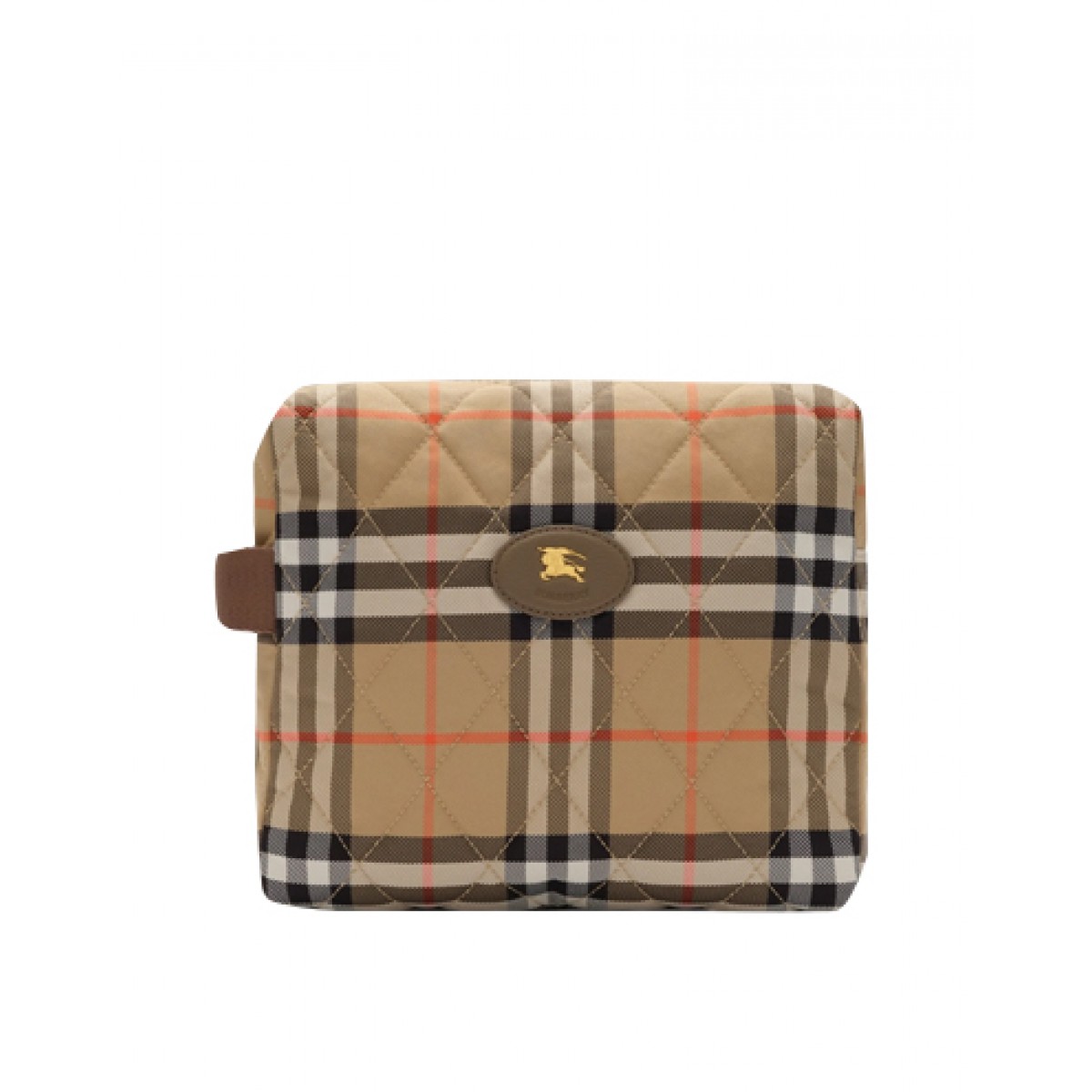Beige and brown EKD-plaque checked changing bag