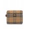 Beige and brown EKD-plaque checked changing bag