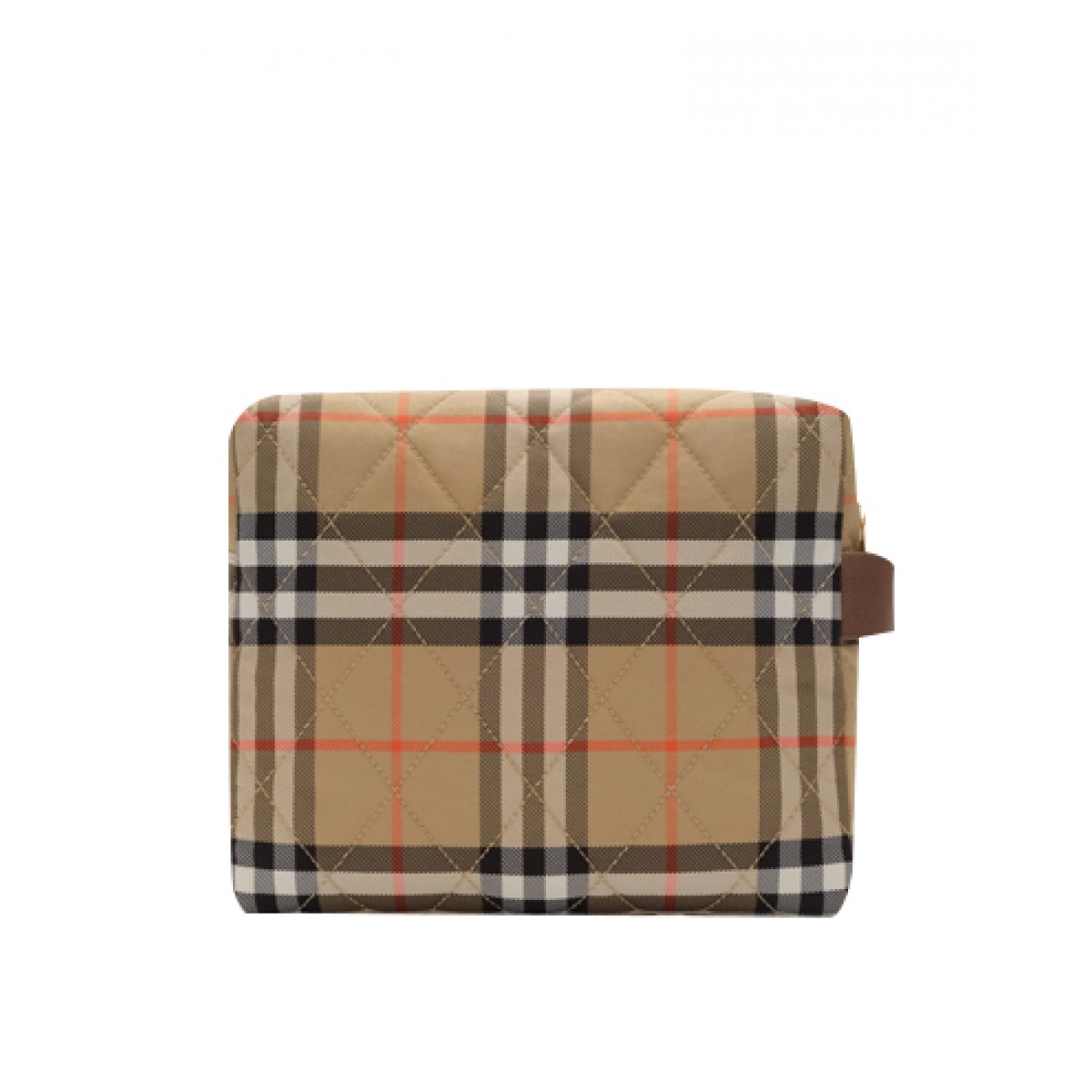 Beige and brown EKD-plaque checked changing bag