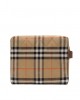 Beige and brown EKD-plaque checked changing bag