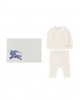 Check cashmere two-piece set