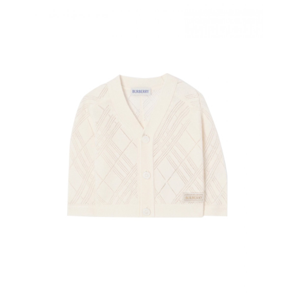 Check cashmere two-piece set