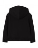 Black Check Knight Detail zip-up hoodie