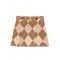 Argyle pattern corduroy skirt