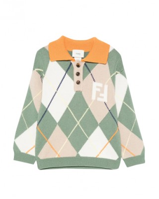 FF-logo long-sleeve wool sweater