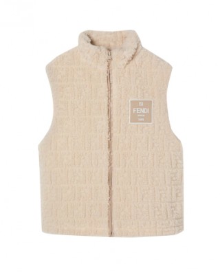 Junior teddy-effect wool gilet