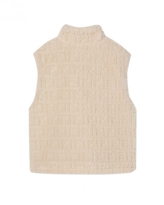 Junior teddy-effect wool gilet