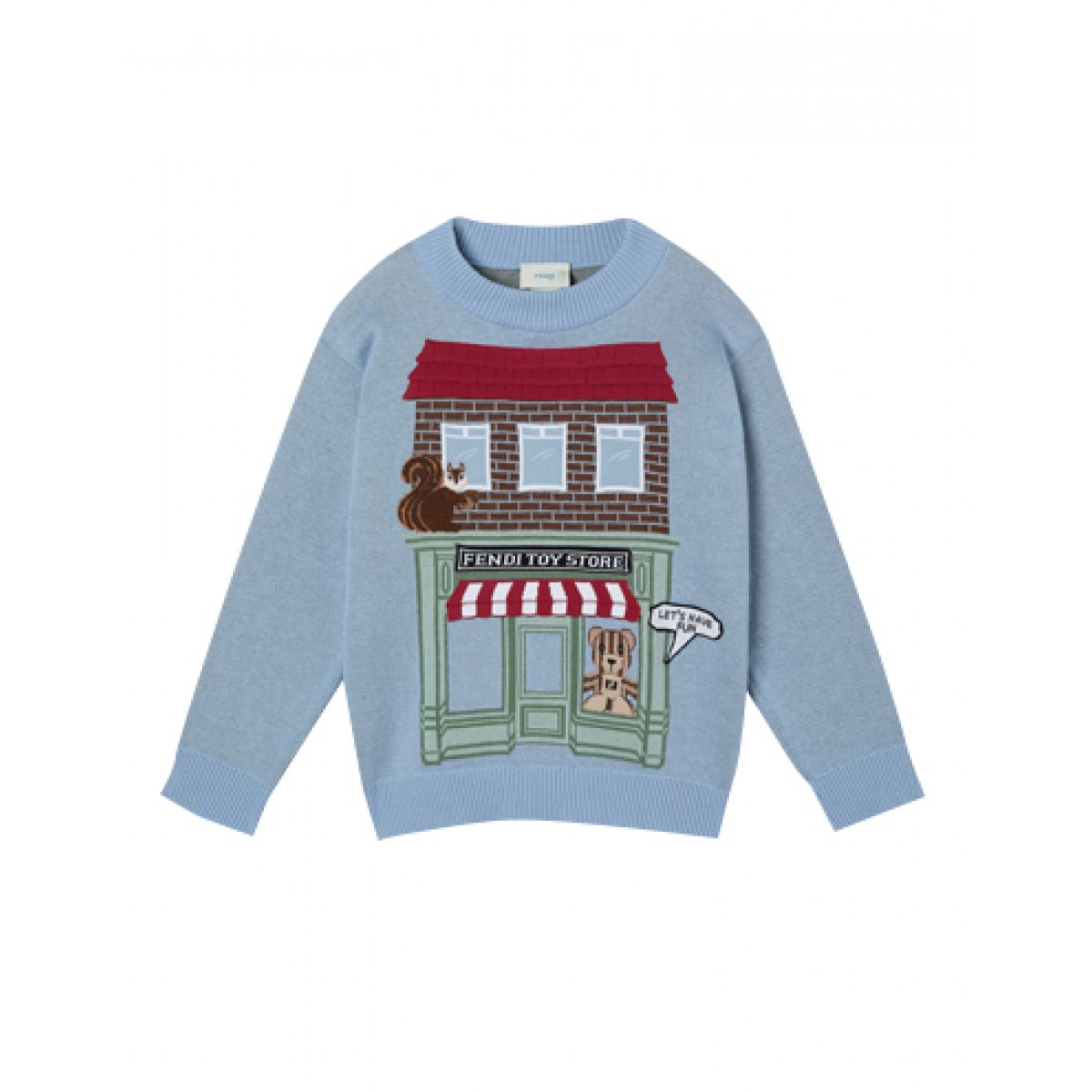 Jumper with a colourful 3D mascot