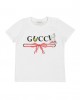 Baby cotton T-shirt with logo print